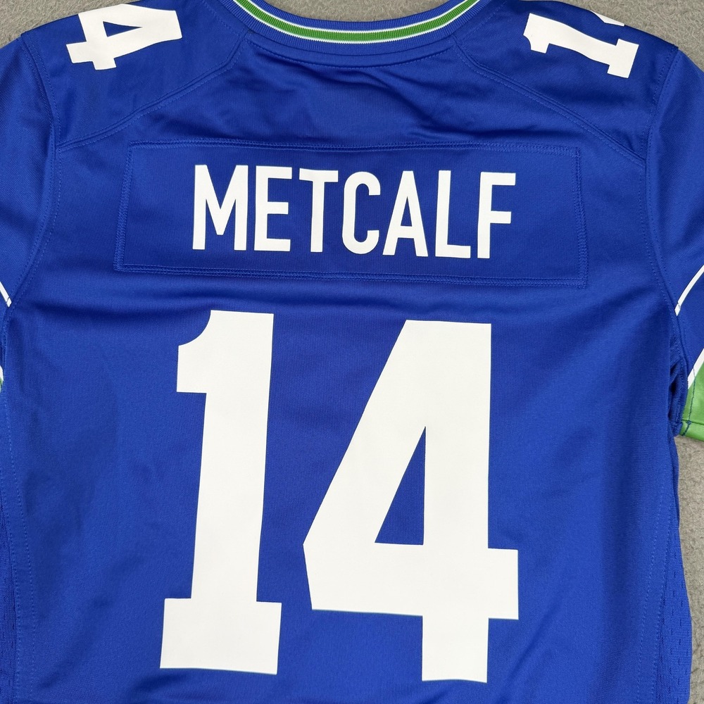 DK Metcalf Jersey Womens Small Seattle Seahawks Blue NFL Football Nike 14 - Picture 2 of 13